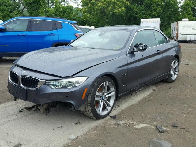 WBA4U1C54H5A16185 - 2017 BMW 440XI GRAY photo 2