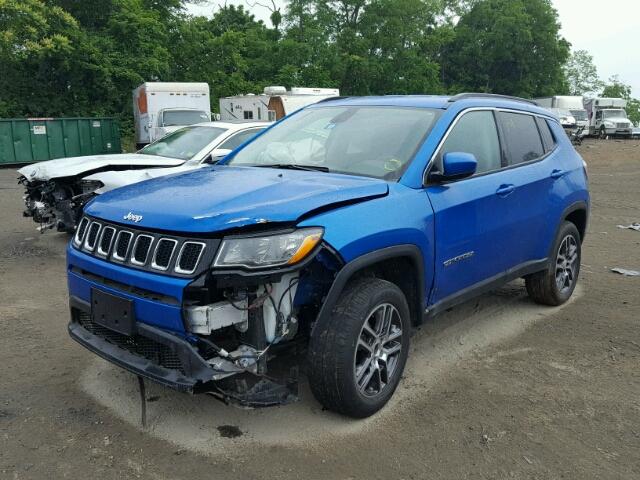 3C4NJDBB9HT650680 - 2017 JEEP COMPASS LA 蓝色 照片 2