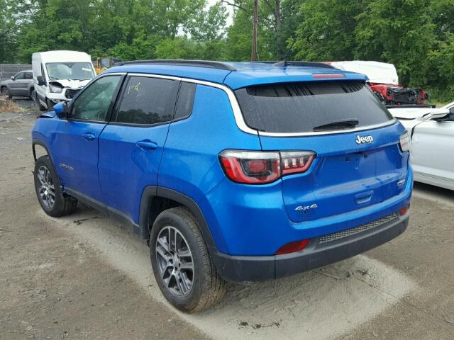 3C4NJDBB9HT650680 - 2017 JEEP COMPASS LA 蓝色 照片 3