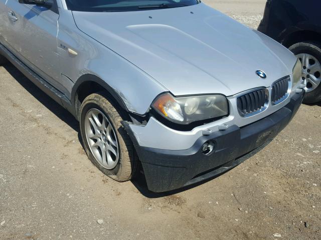 WBXPA73494WC43852 - 2004 BMW X3 2.5I SILVER photo 9