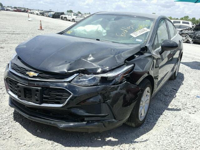 1G1BE5SM7H7280972 - 2017 CHEVROLET CRUZE LT BLACK photo 2