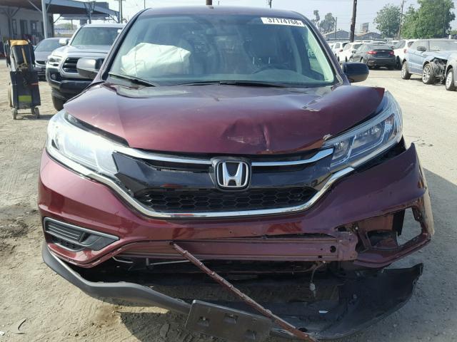 2HKRM3H42GH512876 - 2016 HONDA CR-V SE BURGUNDY photo 9