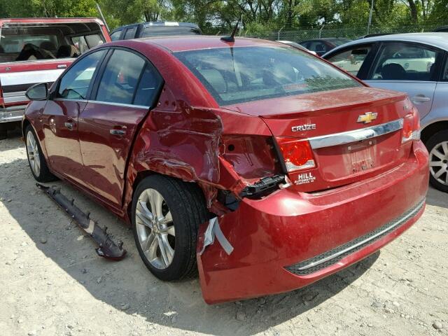 1G1PG5SB6E7371970 - 2014 CHEVROLET CRUZE LTZ RED photo 3