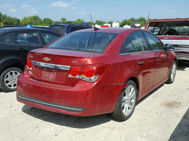 1G1PG5SB6E7371970 - 2014 CHEVROLET CRUZE LTZ RED photo 4