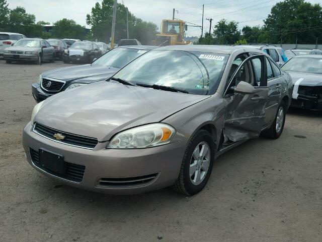 2G1WT58K179156383 - 2007 CHEVROLET IMPALA LT TAN photo 2