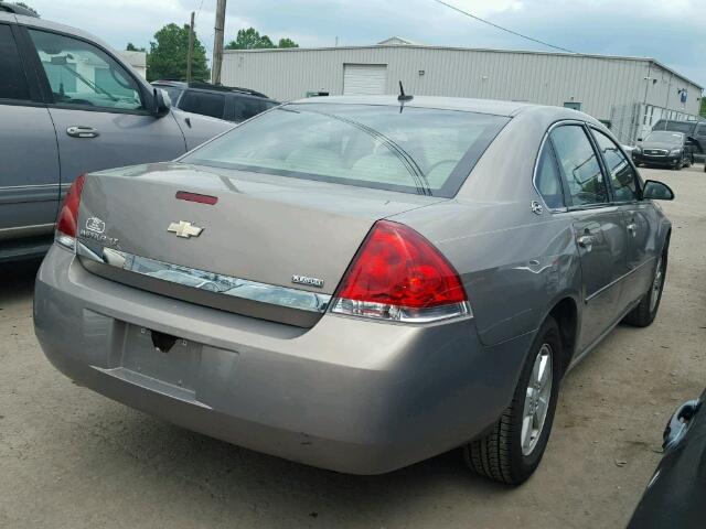 2G1WT58K179156383 - 2007 CHEVROLET IMPALA LT TAN photo 4