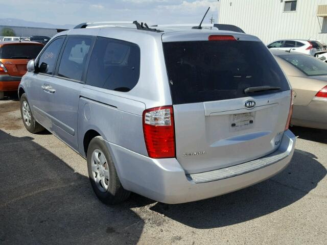 KNDMB233396307329 - 2009 KIA SEDONA EX SILVER photo 3