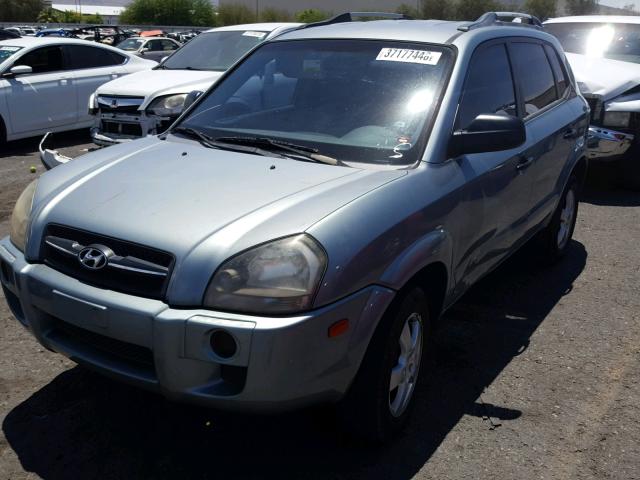 KM8JM12B65U109359 - 2005 HYUNDAI TUCSON GL BLUE photo 2