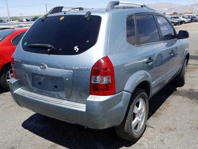 KM8JM12B65U109359 - 2005 HYUNDAI TUCSON GL BLUE photo 4