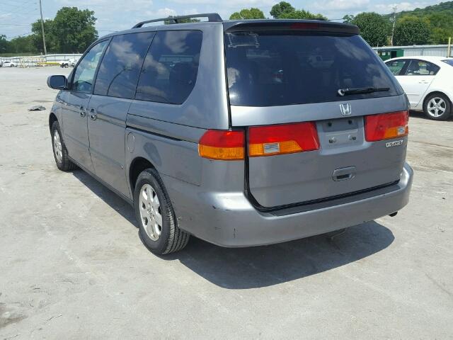 5FNRL18712B028321 - 2002 HONDA ODYSSEY EX GRAY photo 3