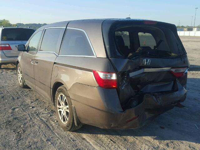 5FNRL5H65BB032144 - 2011 HONDA ODYSSEY EX BROWN photo 3