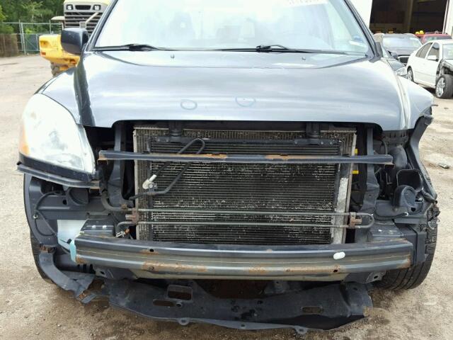 2HKYF18534H587911 - 2004 HONDA PILOT EXL GRAY photo 9