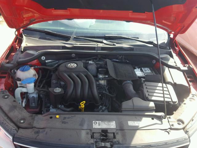 3VW2K7AJ6FM347127 - 2015 VOLKSWAGEN JETTA BASE 红色 照片 7