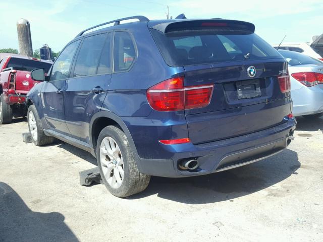 5UXZV4C55CL745254 - 2012 BMW X5 XDRIVE3 BLUE photo 3