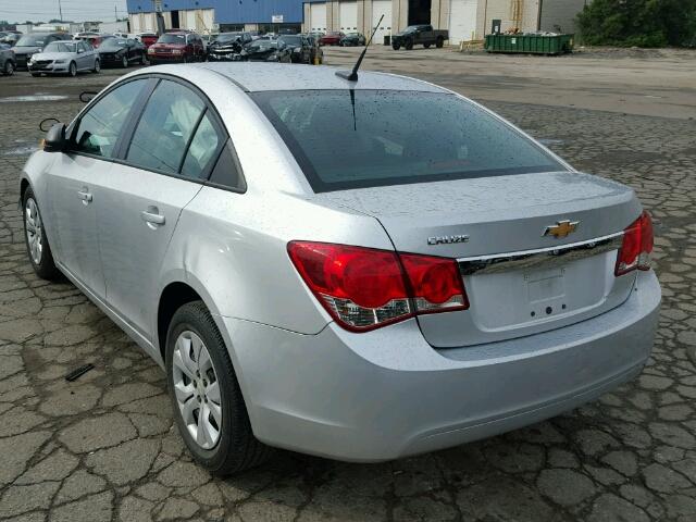 1G1PA5SH0E7175948 - 2014 CHEVROLET CRUZE SILVER photo 3