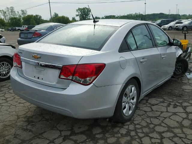 1G1PA5SH0E7175948 - 2014 CHEVROLET CRUZE SILVER photo 4