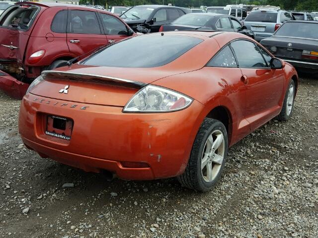 4A3AK24F27E020513 - 2007 MITSUBISHI ECLIPSE GS ORANGE photo 4