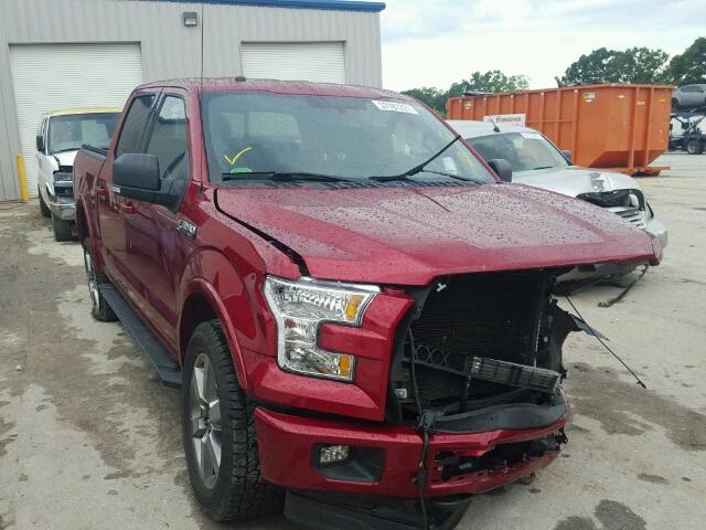 1FTEW1EF0HFB65336 - 2017 FORD F150 SUPER RED photo 1