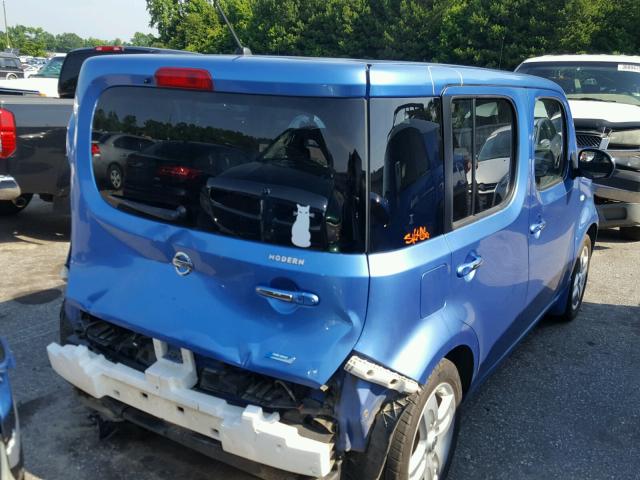 JN8AZ2KR6DT301074 - 2013 NISSAN CUBE S BLUE photo 4