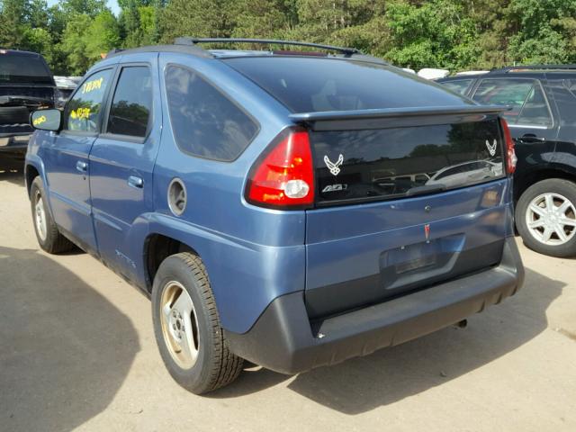 3G7DA03E82S560512 - 2002 PONTIAC AZTEK BLUE photo 3