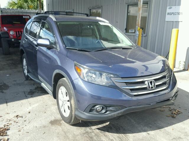 2HKRM4H70DH675537 - 2013 HONDA CR-V EX-L BLUE photo 1