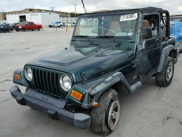 1J4FA49S2YP751827 - 2000 JEEP WRANGLER / GREEN photo 2