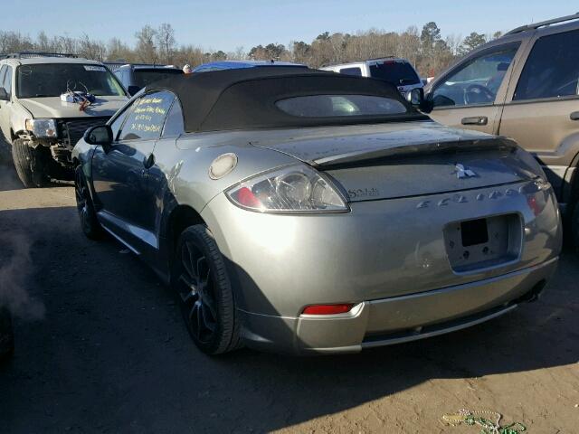 4A3AL35T97E013565 - 2007 MITSUBISHI ECLIPSE SP SILVER photo 3