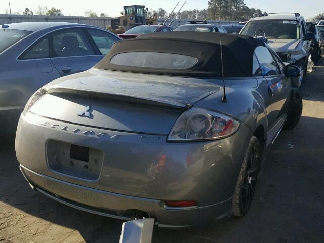 4A3AL35T97E013565 - 2007 MITSUBISHI ECLIPSE SP SILVER photo 4