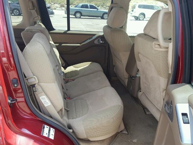 5N1AR18W07C628282 - 2007 NISSAN PATHFINDER RED photo 6