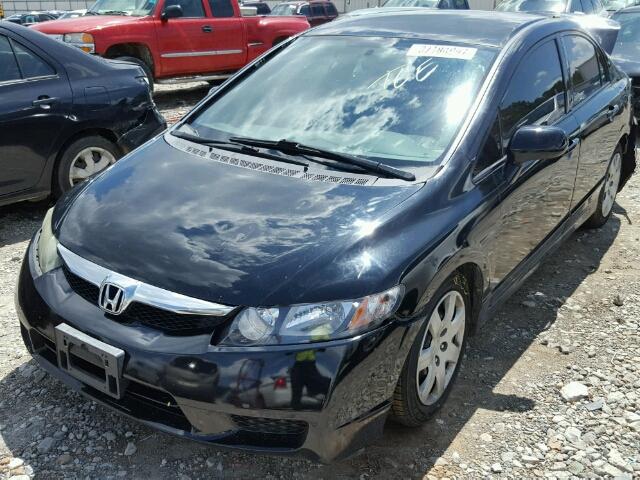 2HGFA16579H319728 - 2009 HONDA CIVIC BLACK photo 2