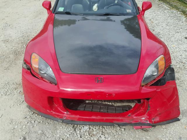 JHMAP1145YT005761 - 2000 HONDA S2000 RED photo 7