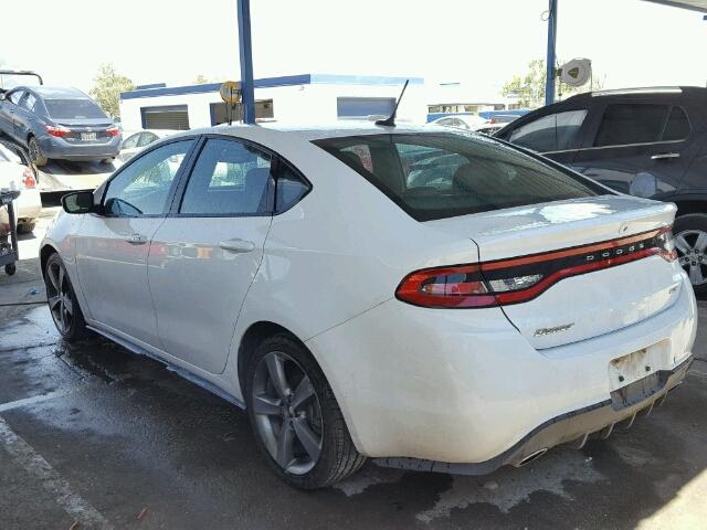 1C3CDFEB7FD200636 - 2015 DODGE DART GT WHITE photo 3