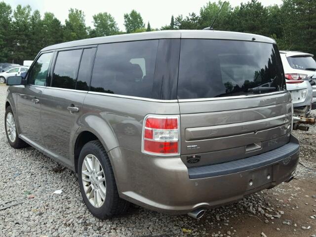 2FMHK6C80DBD25135 - 2013 FORD FLEX SEL ნაცრისფერი ფოტო 3