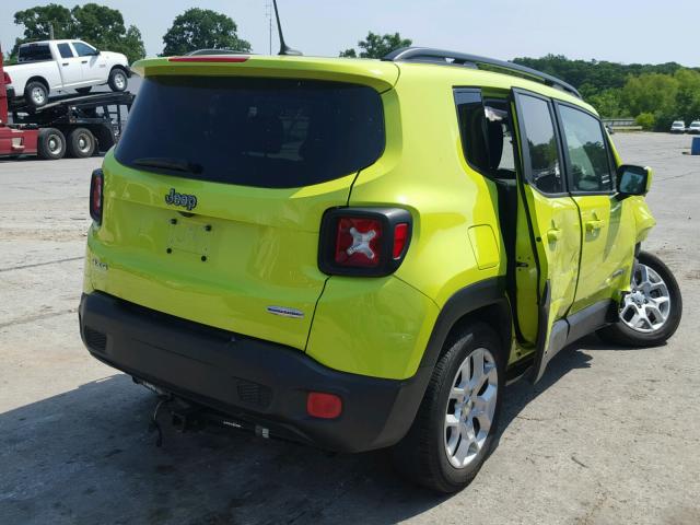 ZACCJBBB7HPE96893 - 2017 JEEP RENEGADE L GREEN photo 4