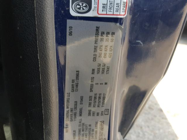 1GCCSCD97A8146058 - 2010 CHEVROLET COLORADO L BLUE photo 10