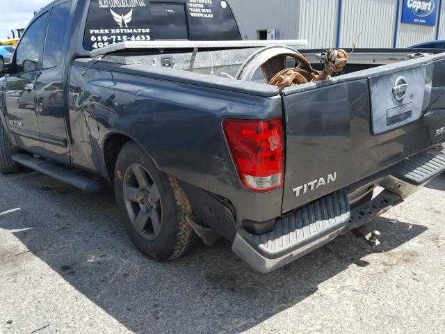 1N6BA06B85N563609 - 2005 NISSAN TITAN XE GRAY photo 9