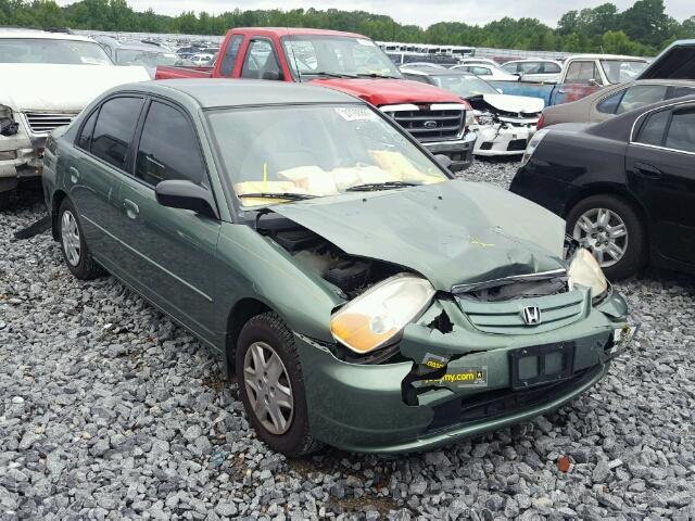 2HGES16593H554373 - 2003 HONDA CIVIC GREEN photo 1