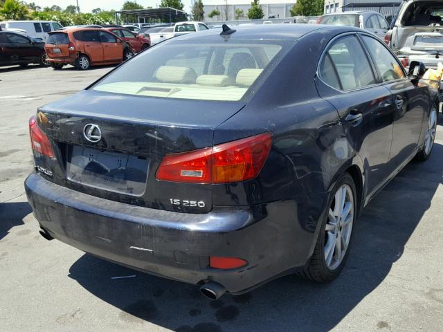 JTHBK262575026323 - 2007 LEXUS IS 250 BLUE photo 4