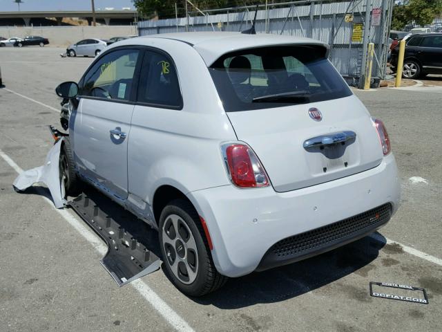 3C3CFFGE5HT544545 - 2017 FIAT 500 ELECTR GRAY photo 3