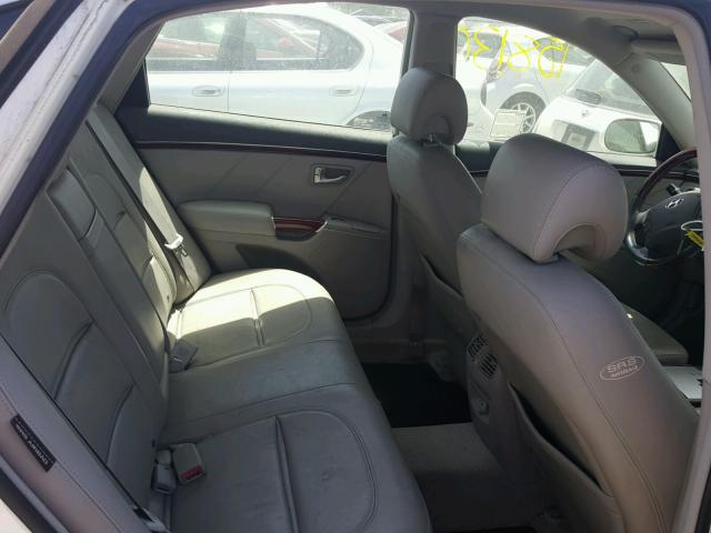 KMHFC46F06A064185 - 2006 HYUNDAI AZERA SE WHITE photo 6