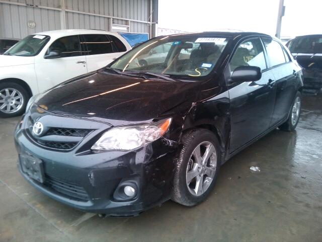 5YFBU4EE6CP032485 - 2012 TOYOTA COROLLA BA BLACK photo 2