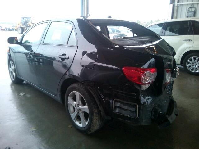 5YFBU4EE6CP032485 - 2012 TOYOTA COROLLA BA BLACK photo 3