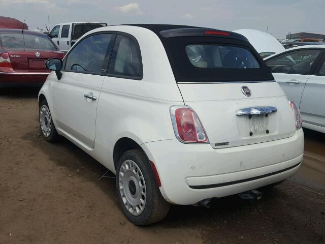 3C3CFFDR9CT120950 - 2012 FIAT 500 POP WHITE photo 3