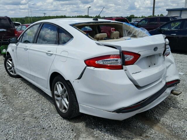 3FA6P0H73ER213223 - 2014 FORD FUSION SE WHITE photo 3