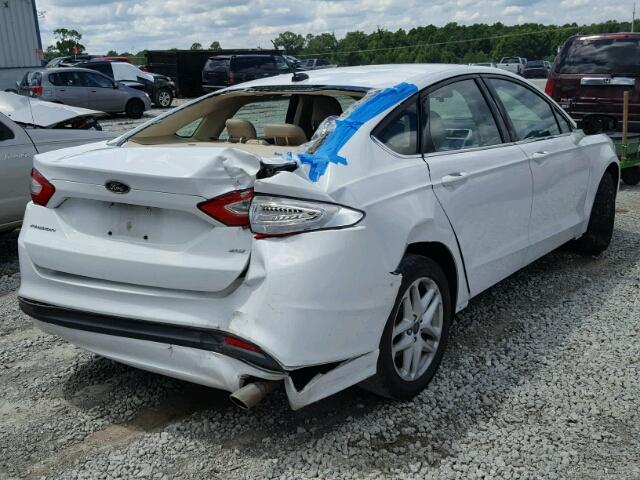 3FA6P0H73ER213223 - 2014 FORD FUSION SE WHITE photo 4