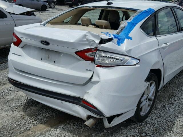 3FA6P0H73ER213223 - 2014 FORD FUSION SE WHITE photo 9