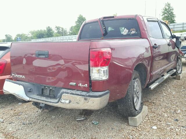 5TFDW5F17AX149513 - 2010 TOYOTA TUNDRA CRE MAROON photo 4