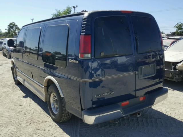 1GBFG15RX21240760 - 2002 CHEVROLET EXPRESS G1 BLUE photo 3