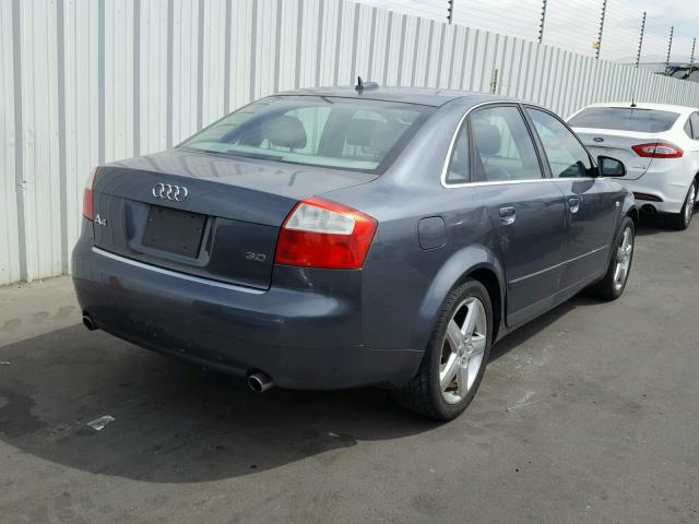 WAUJT68E85A055521 - 2005 AUDI A4 3.0 BLUE photo 4