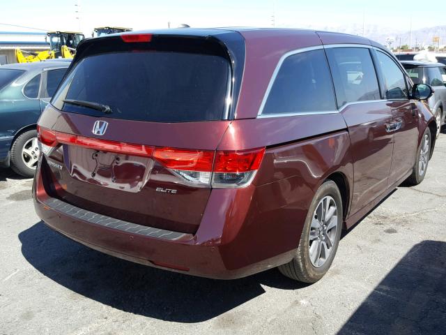 5FNRL5H99GB142261 - 2016 HONDA ODYSSEY TO RED photo 4